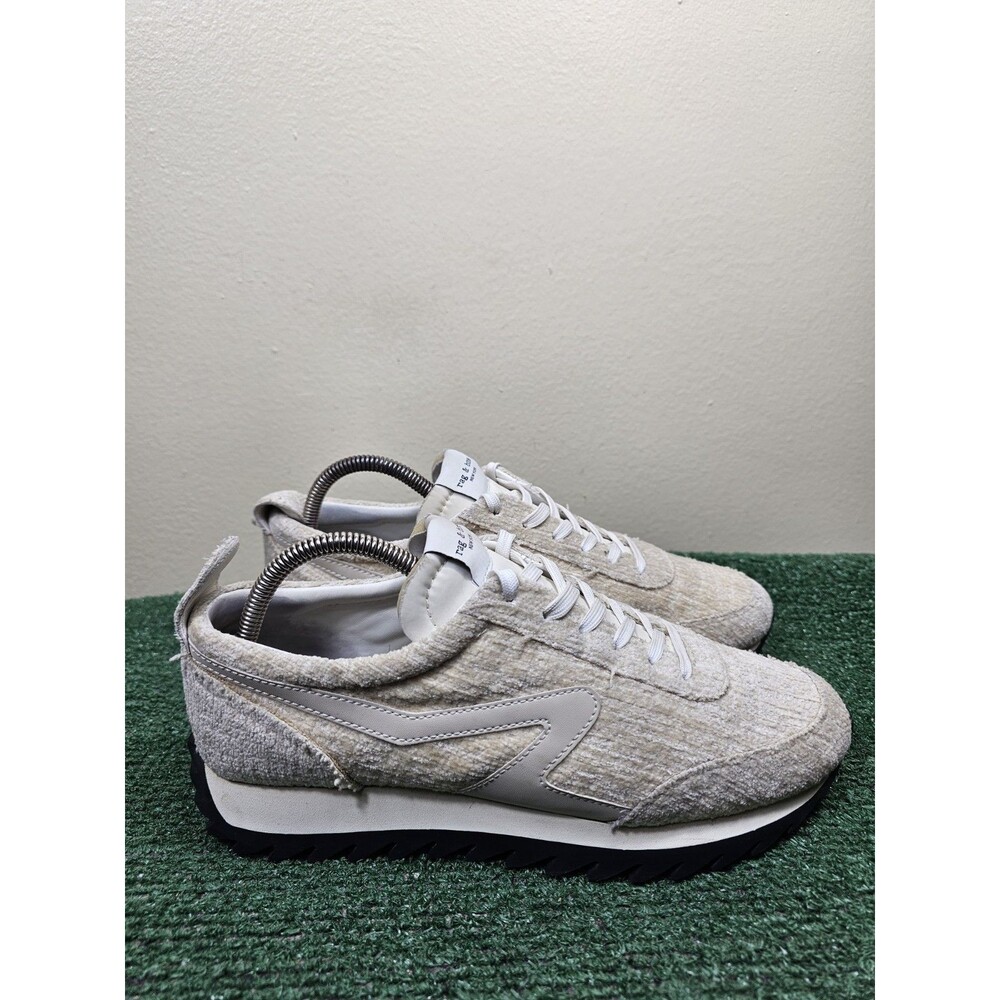 Rag & Bone Retro Runner Chenille Women's Sneakers Ecru Color Size US 11 EU 41